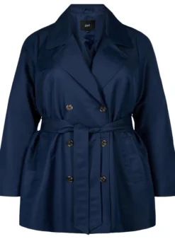 Kurzer Trenchcoat mit Gürtel