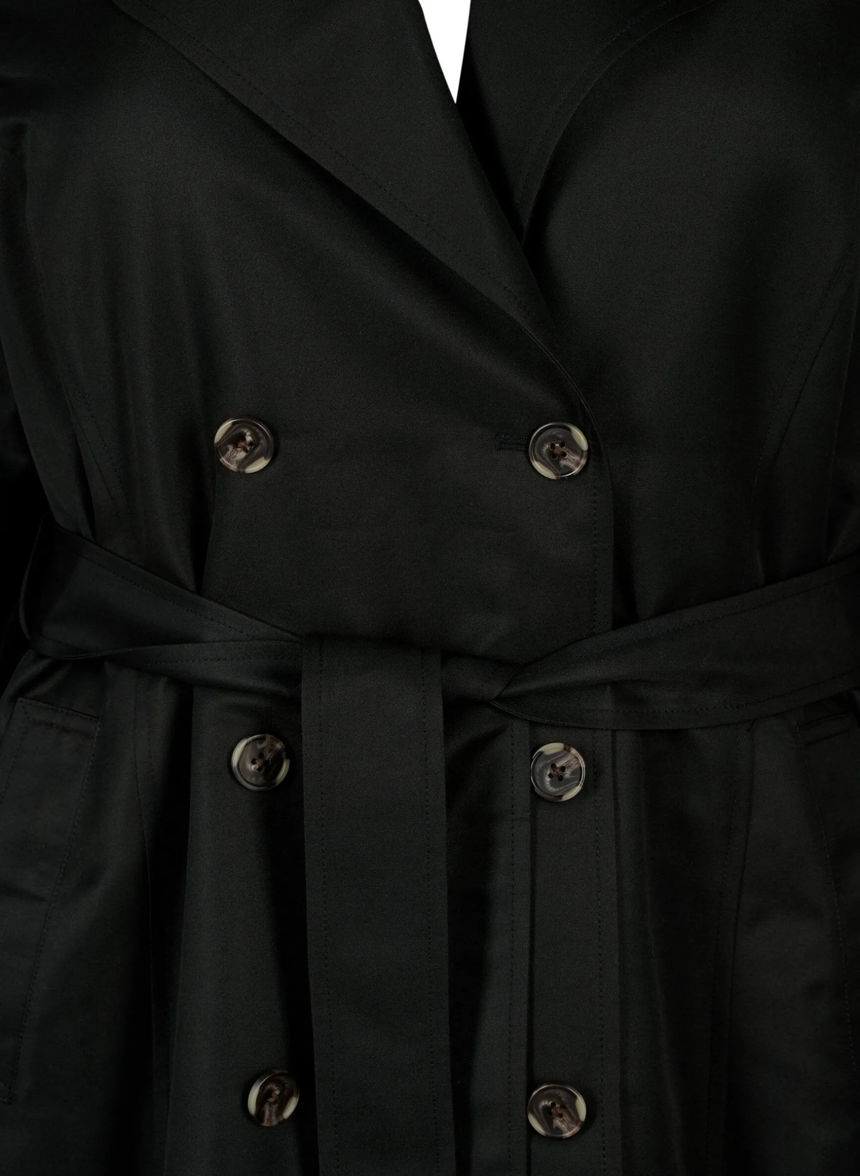 Kurzer Trenchcoat mit Gürtel