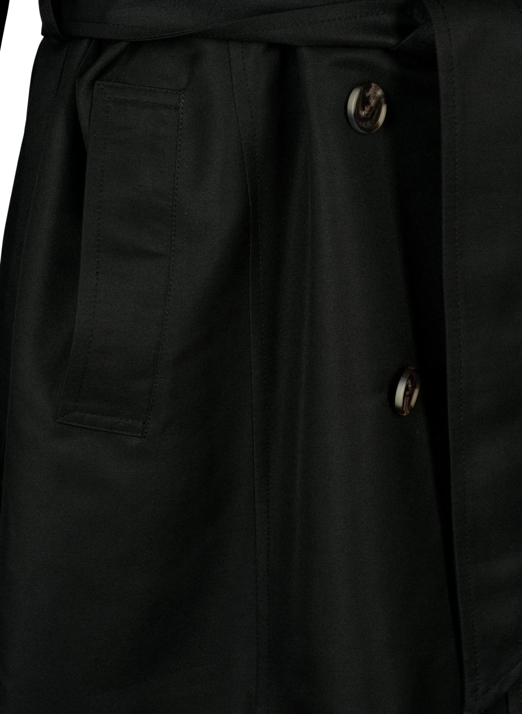 Kurzer Trenchcoat mit Gürtel