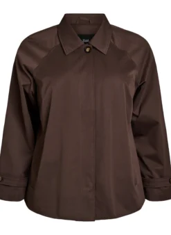 Kurzer Trenchcoat mit Kragen und Raglanärmeln