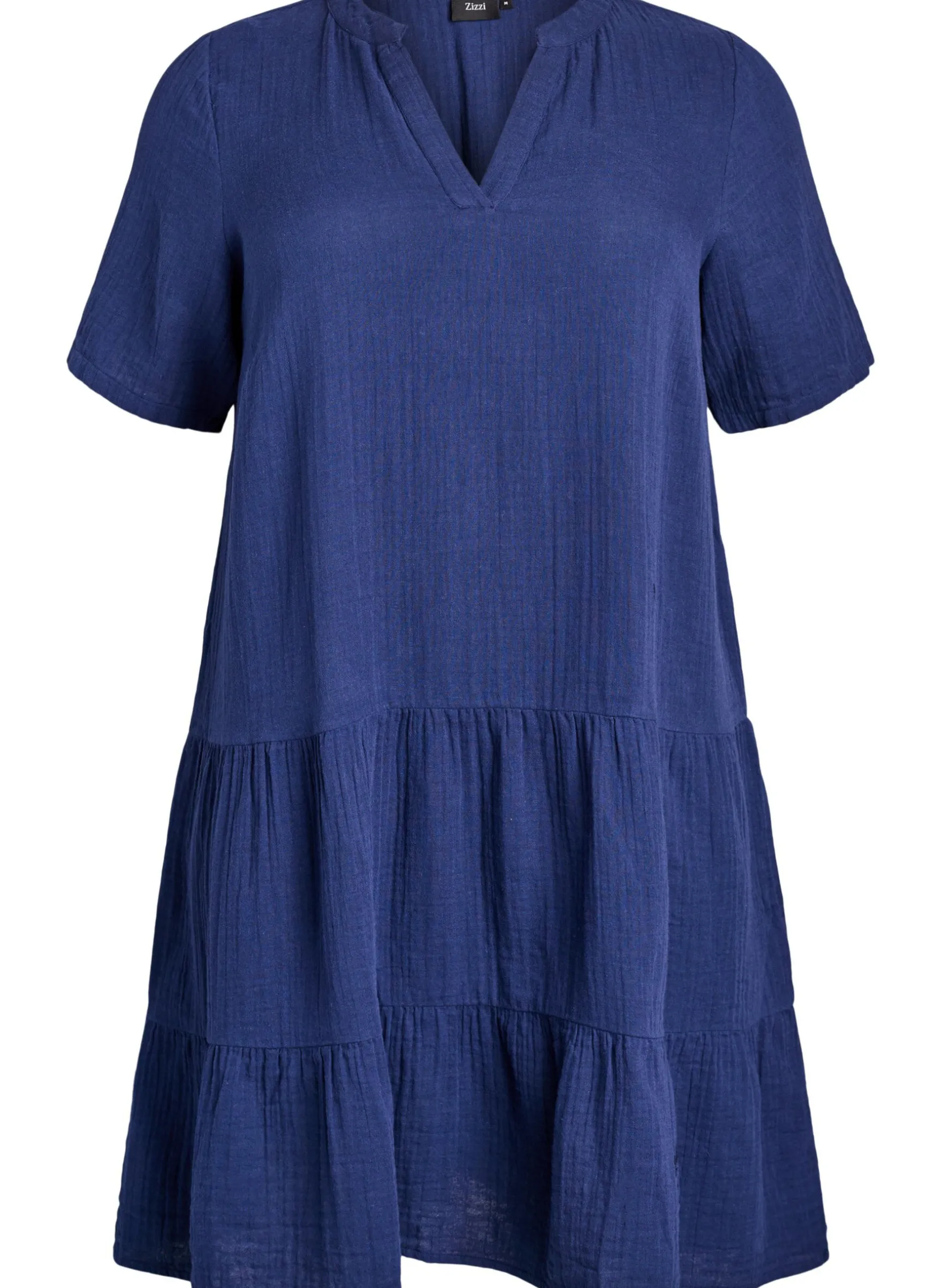 Kurzes A-Linien-Kleid aus Baumwollmusselin