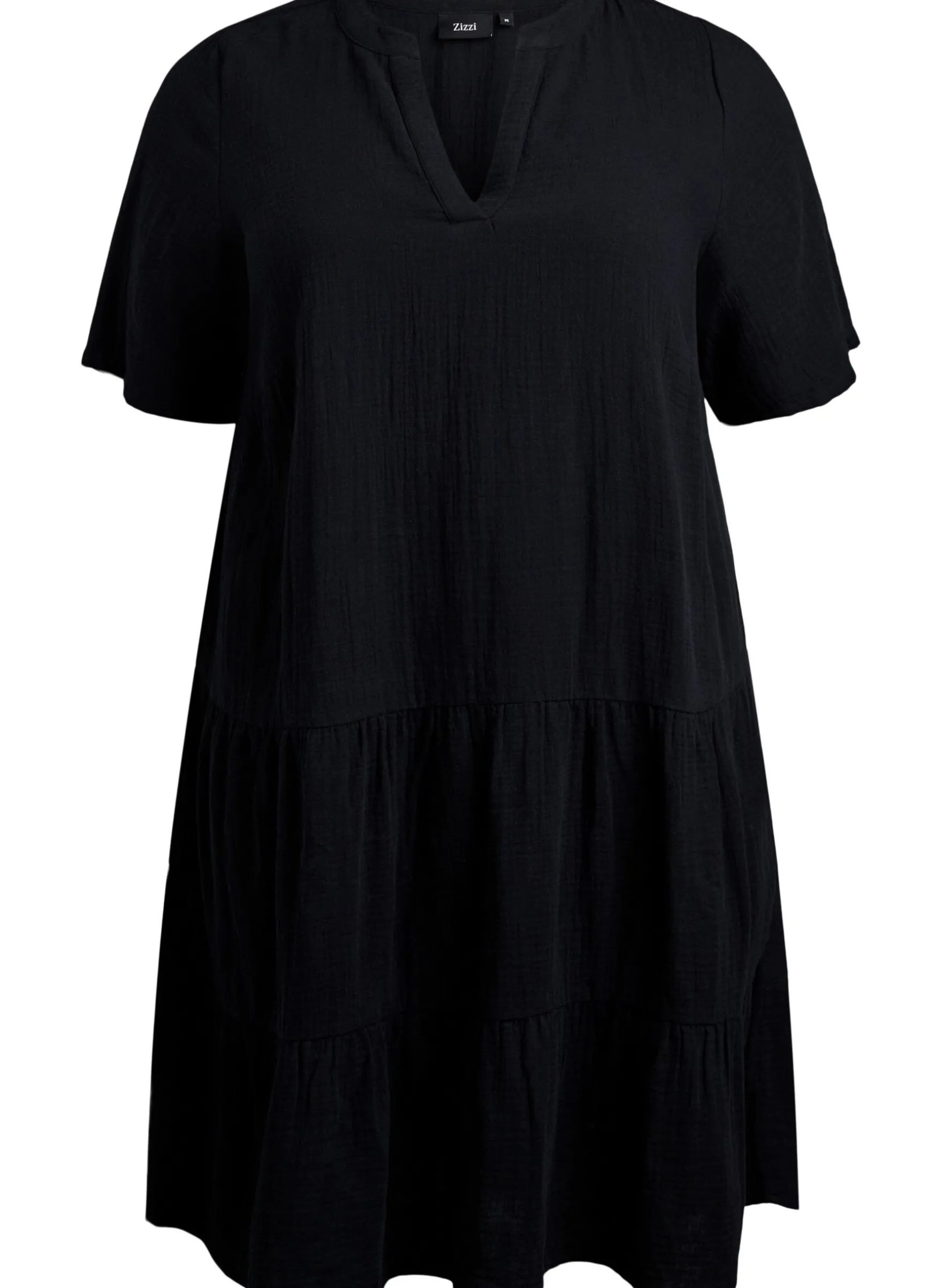 Kurzes A-Linien-Kleid aus Baumwollmusselin