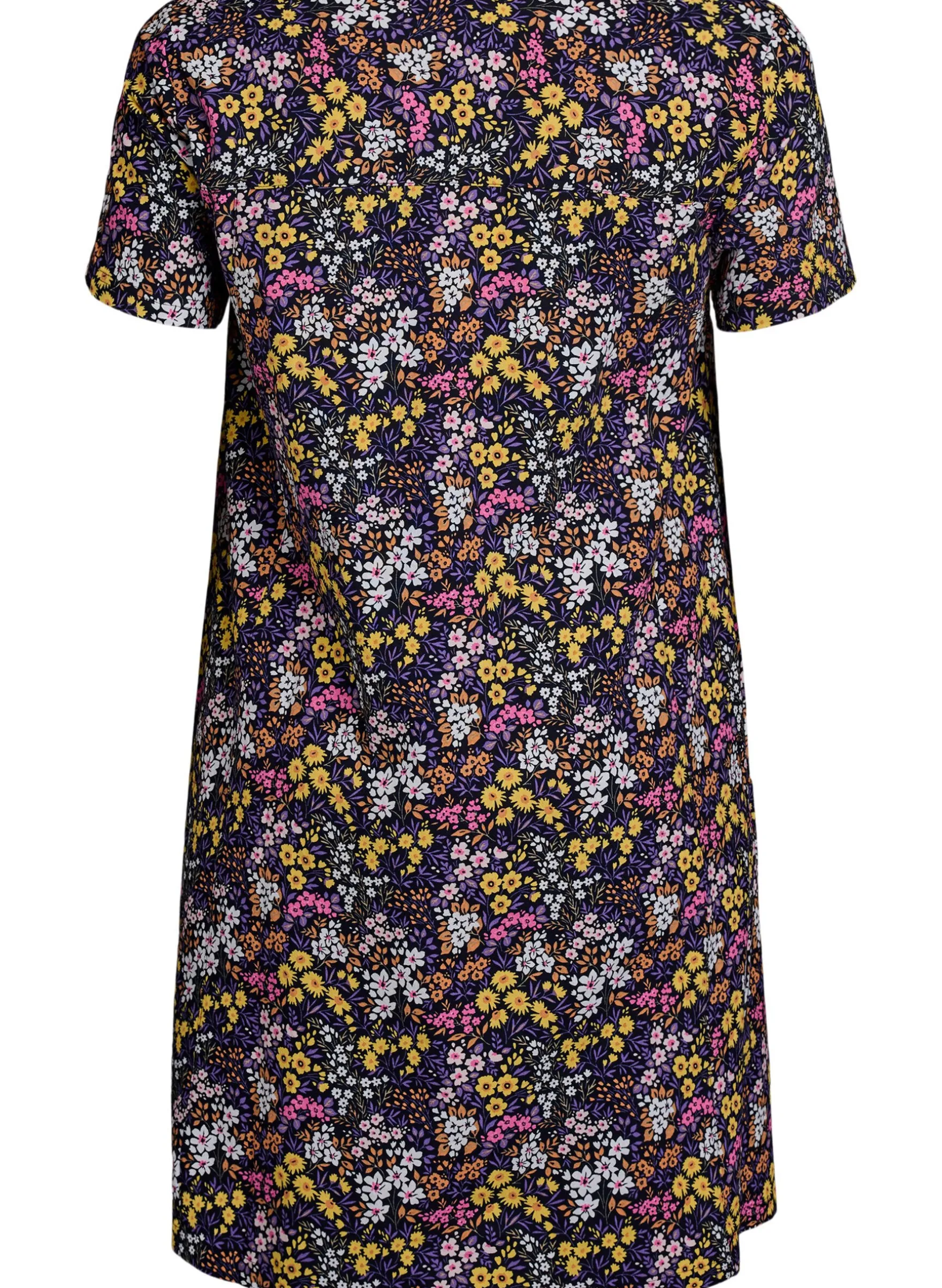 Kurzes A-Linien-Kleid mit floralem Print