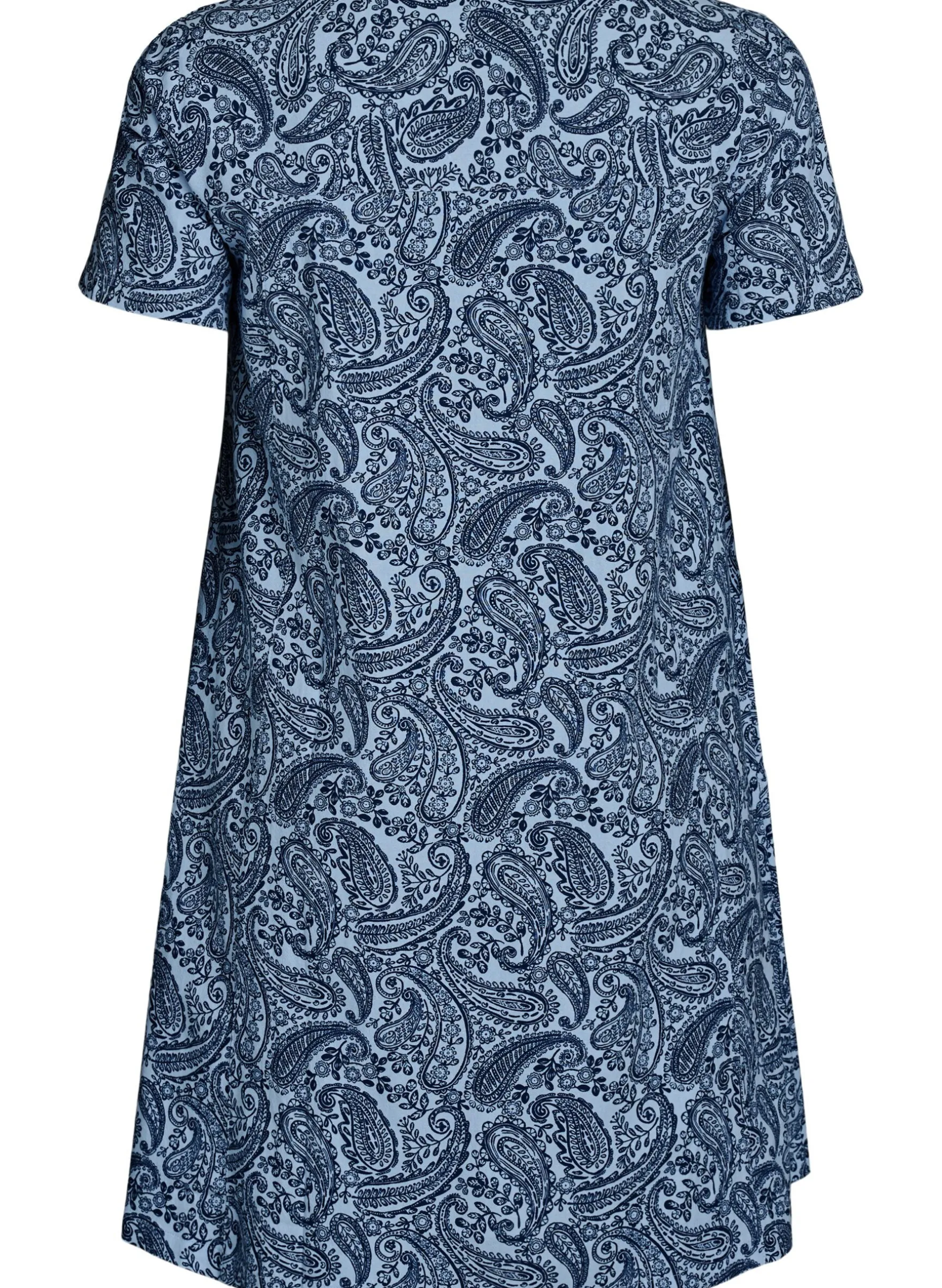 Kurzes A-Linien-Kleid mit Paisleymuster