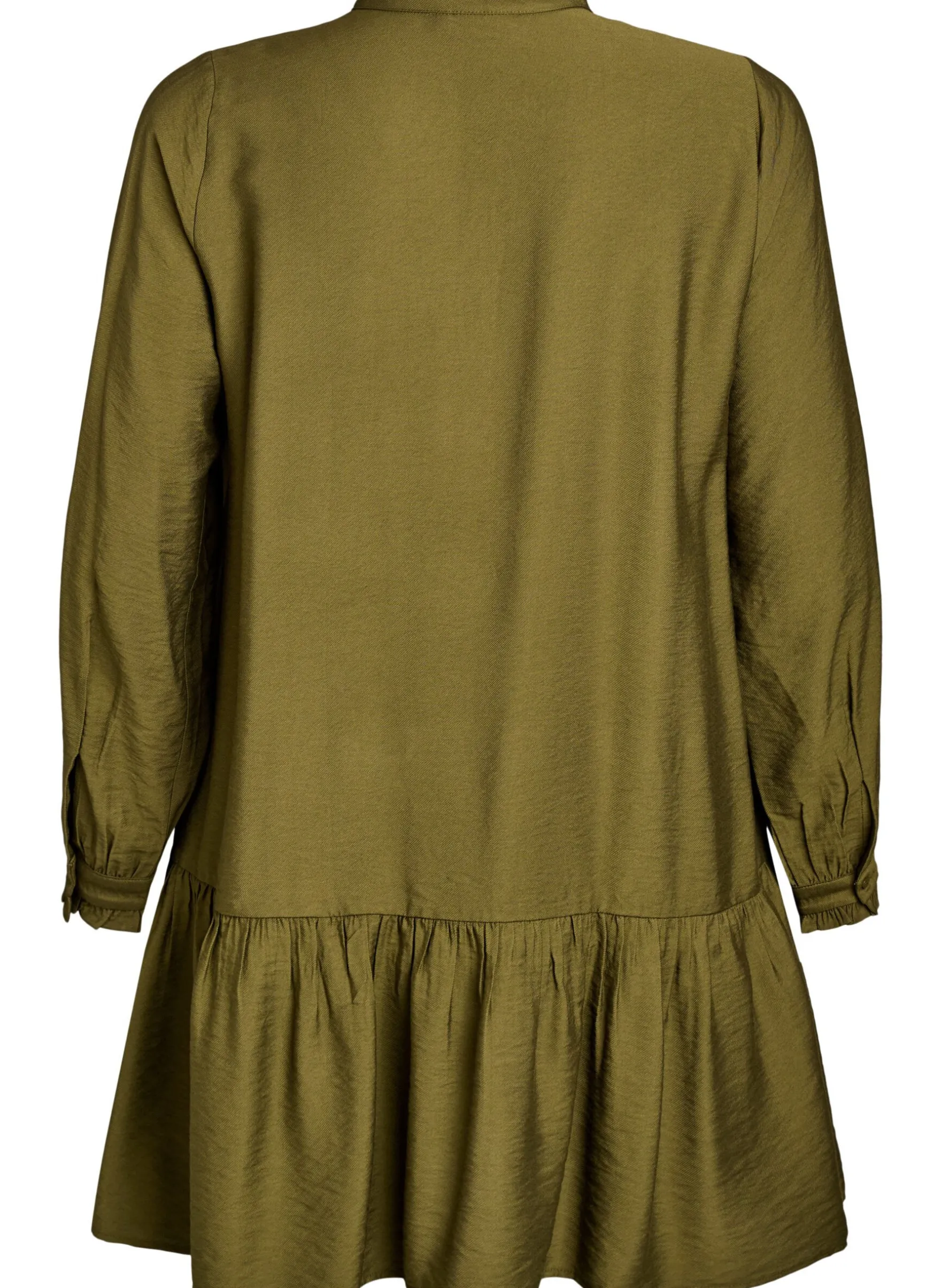 Kurzes A-Linien-Kleid mit Rüschen.