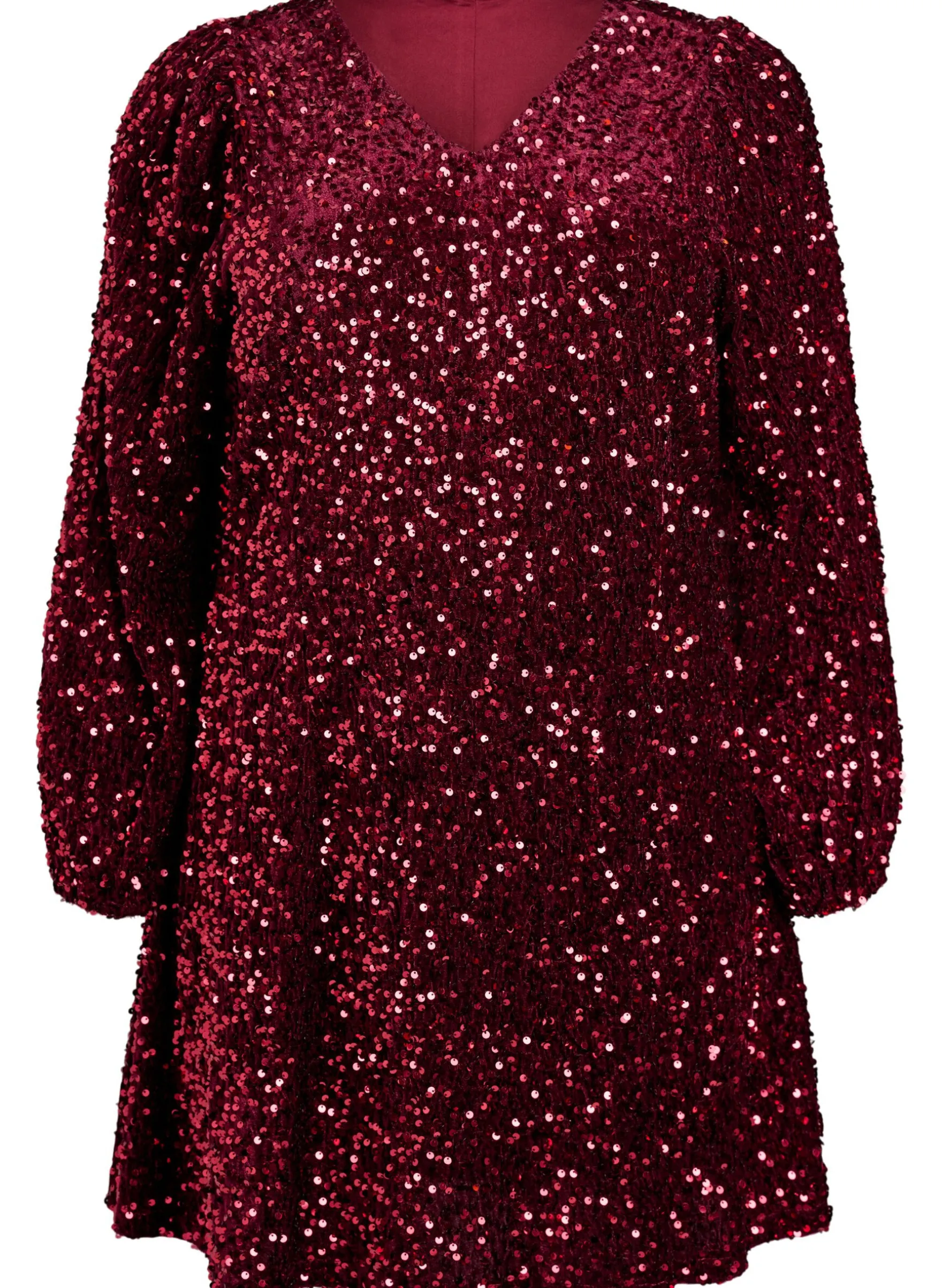 Kurzes A-Linien-Pailletten-Kleid