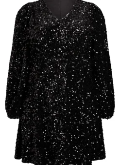 Kurzes A-Linien-Pailletten-Kleid