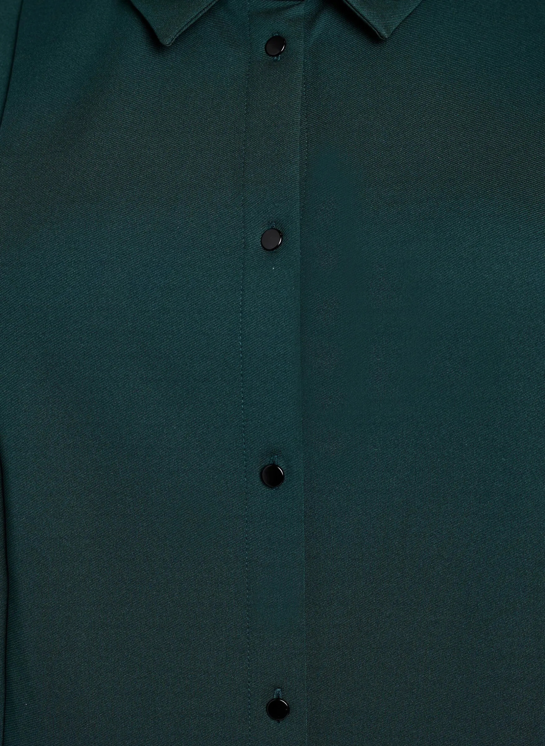 Kurzes Hemdblusenkleid aus Baumwolle mit 3/4-Ärmeln