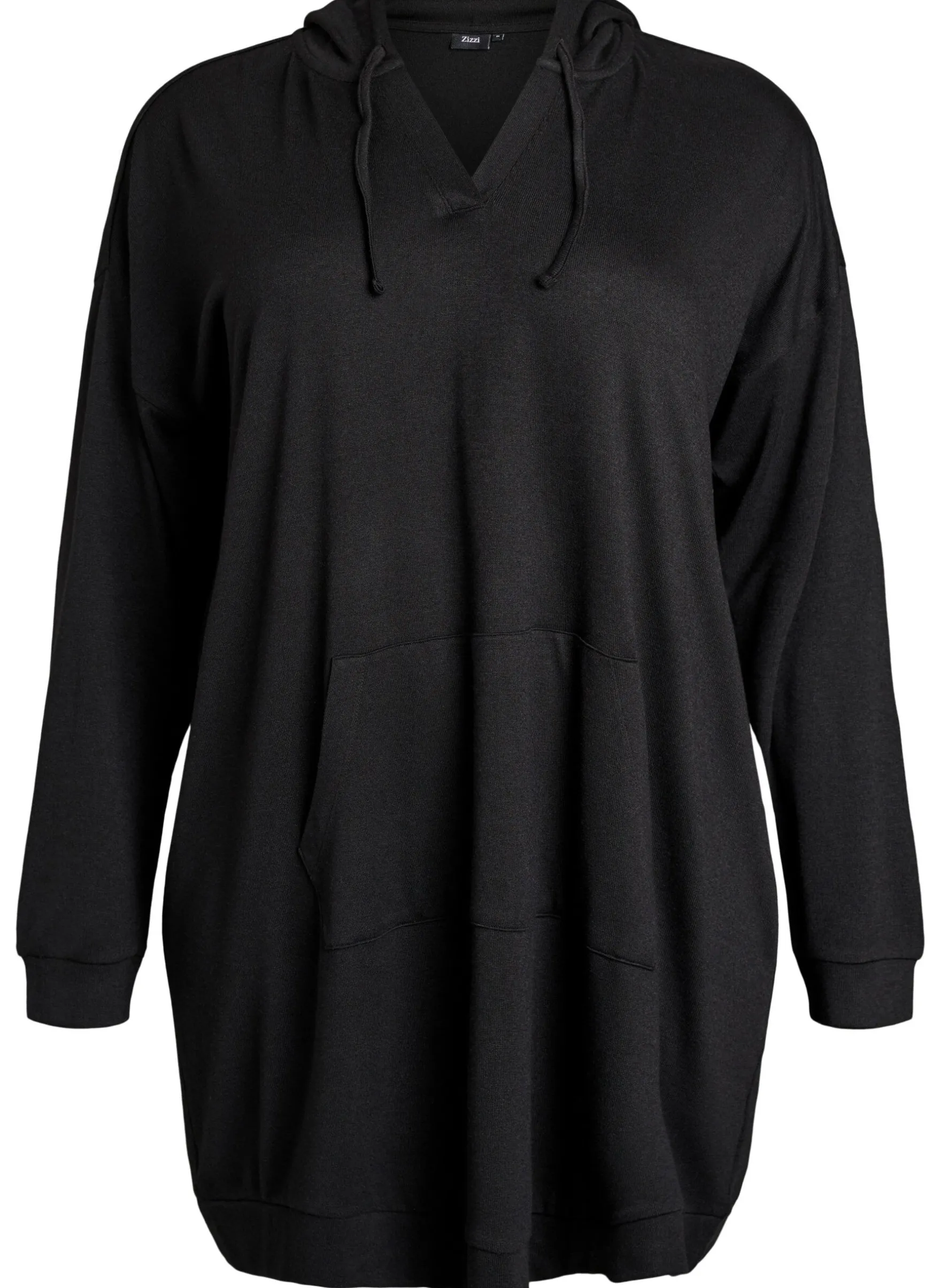 Kurzes Hoodie-Kleid mit Kängurutasche