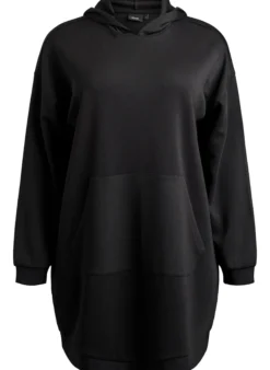 Kurzes Hoodiekleid mit Kängurutasche