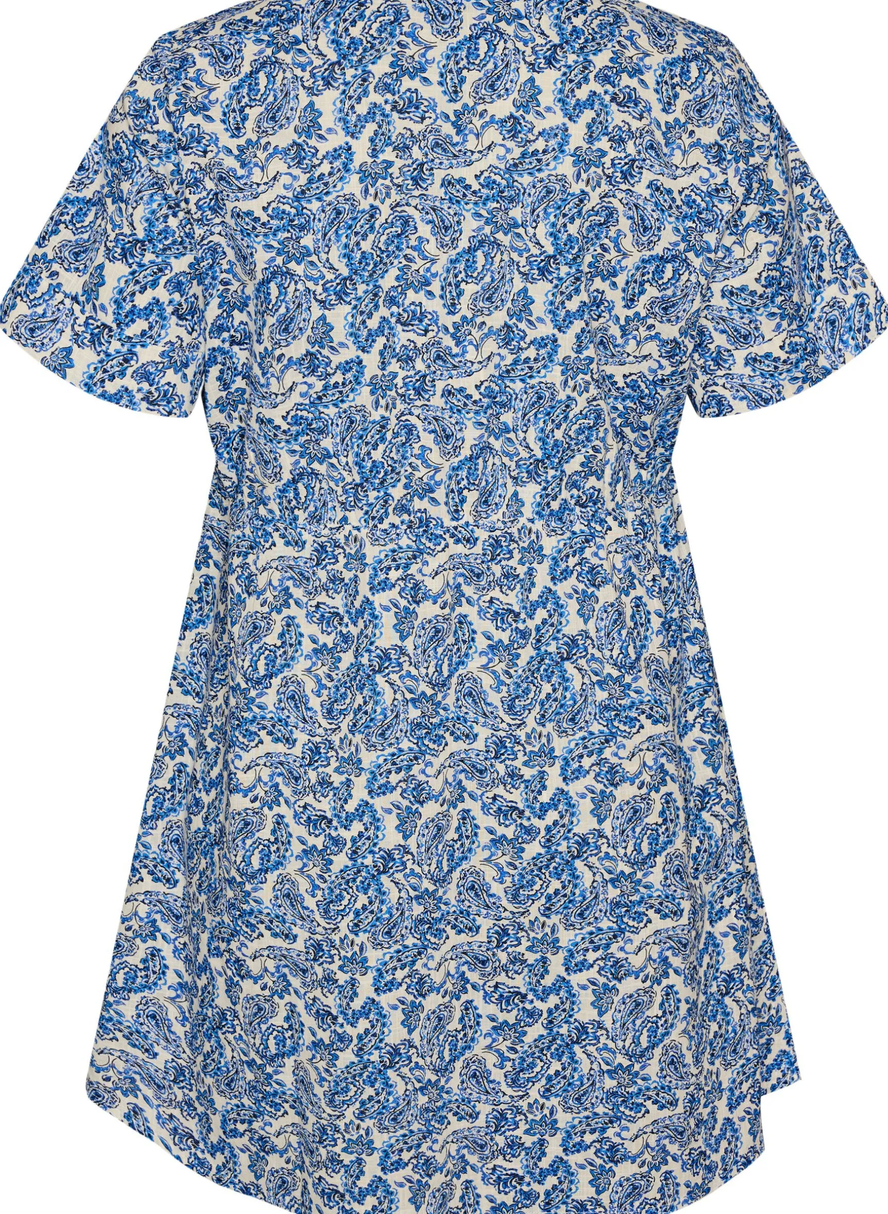 Kurzes Kleid aus Baumwolle mit Blumenprint