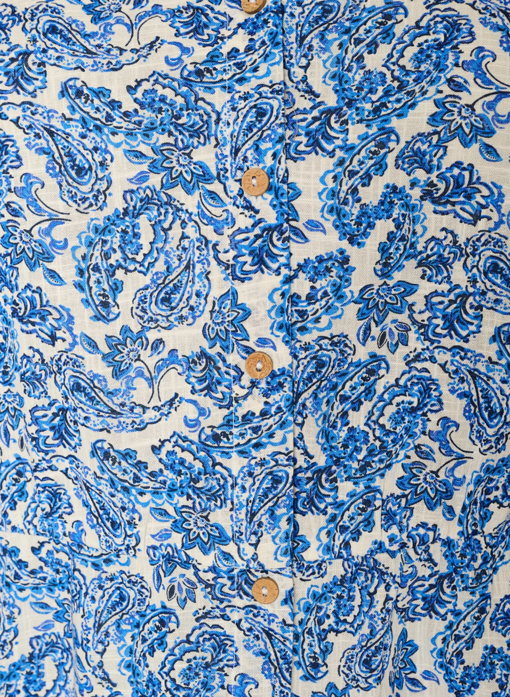 Kurzes Kleid aus Baumwolle mit Blumenprint