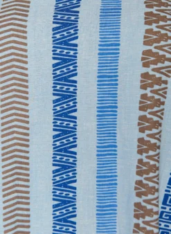 Kurzes Kleid aus Leinen und Viskose mit 3/4-Ärmeln