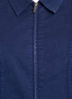 Kurzes Kleid aus Twill mit Reißverschluss