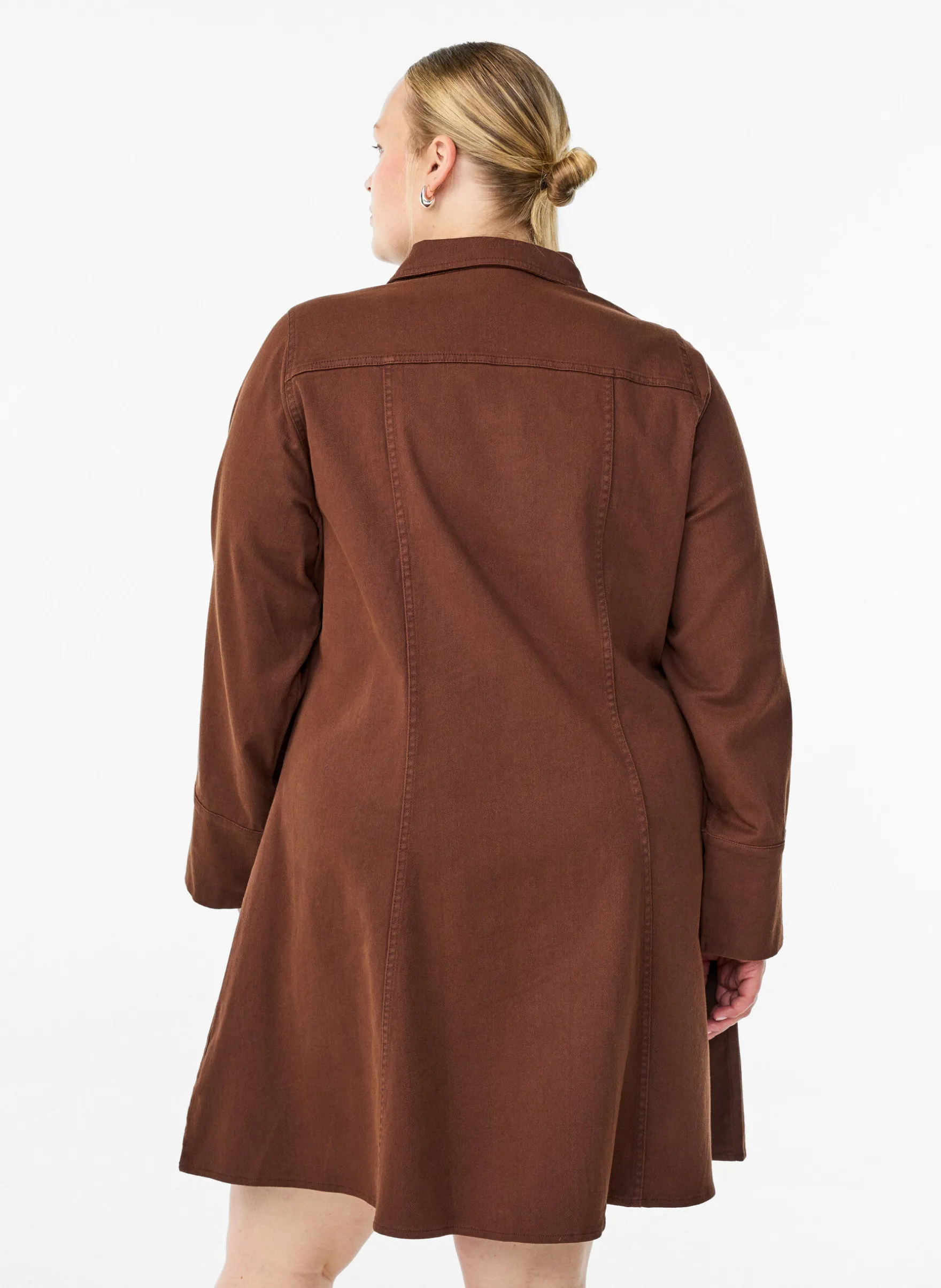 Kurzes Kleid aus Twill mit Reißverschluss