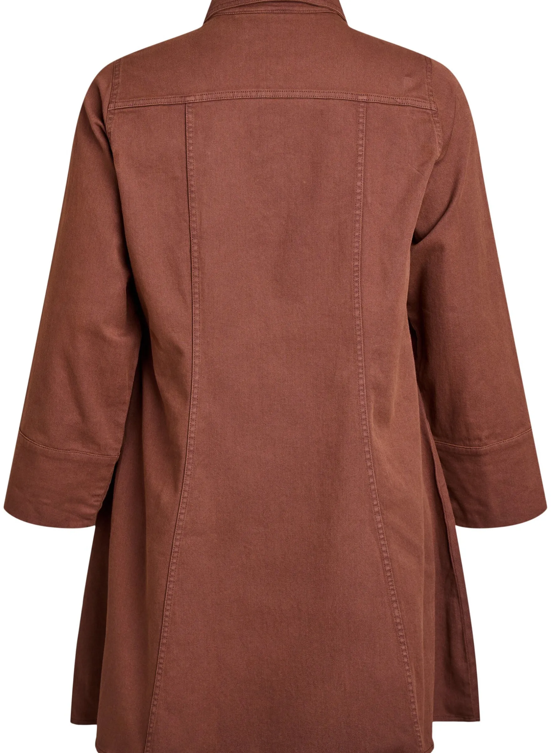 Kurzes Kleid aus Twill mit Reißverschluss