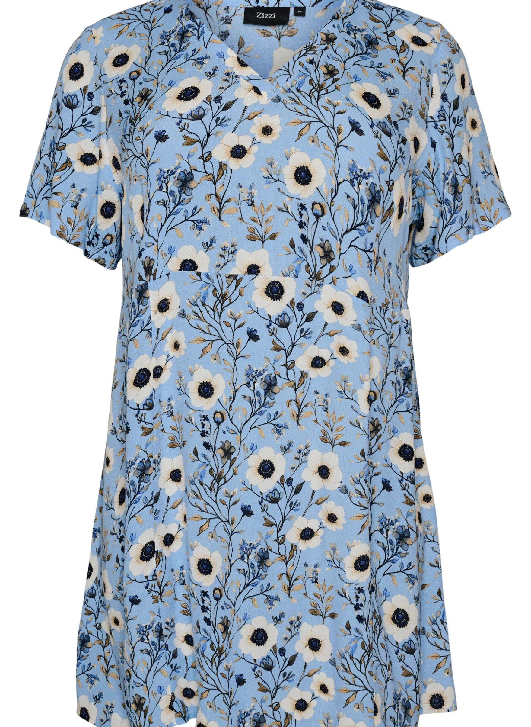 Kurzes Kleid mit Blumendruck