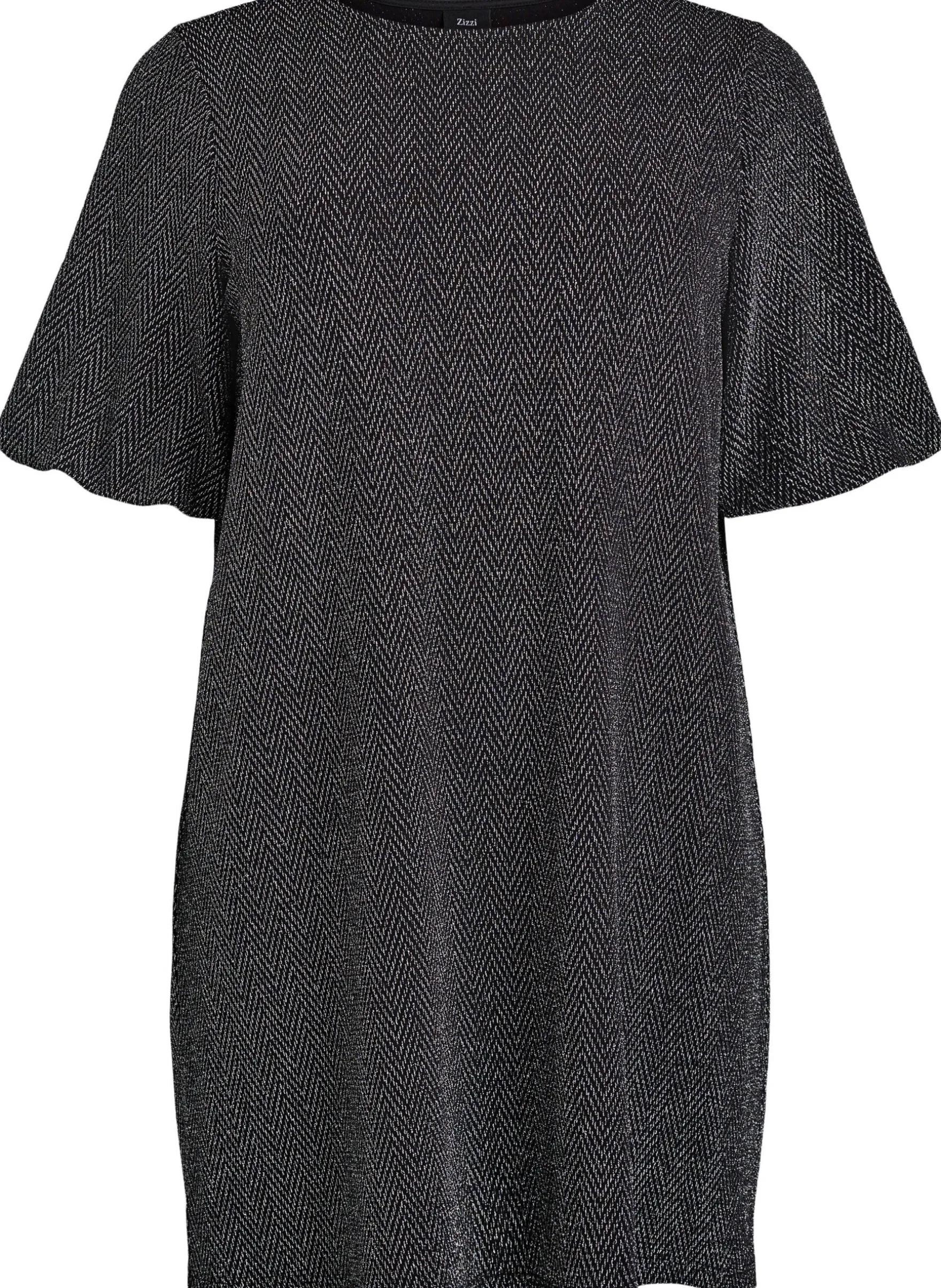 Kurzes Kleid mit Glitzermuster