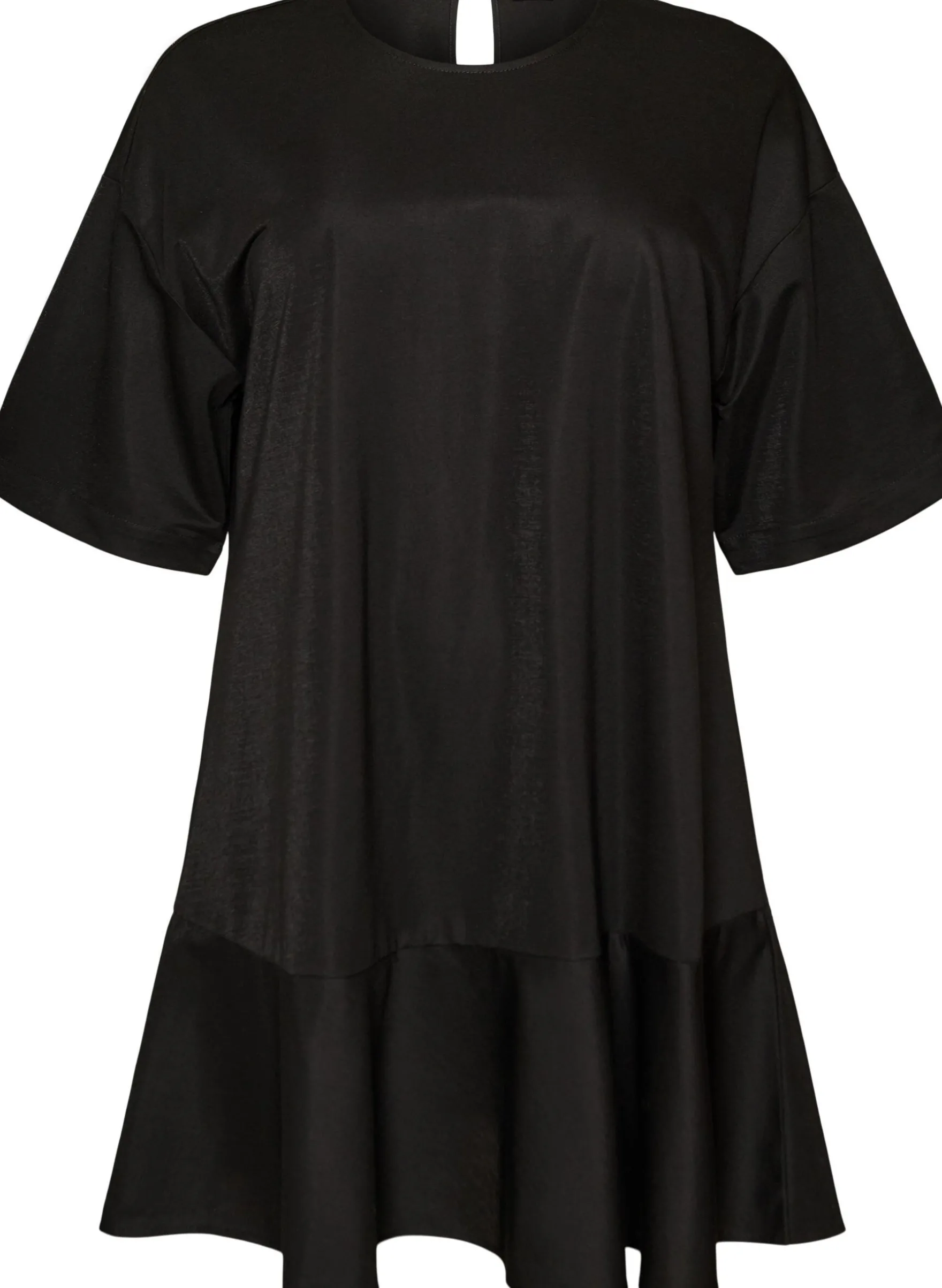 Kurzes Kleid mit lockerer Passform und Rüschensaum
