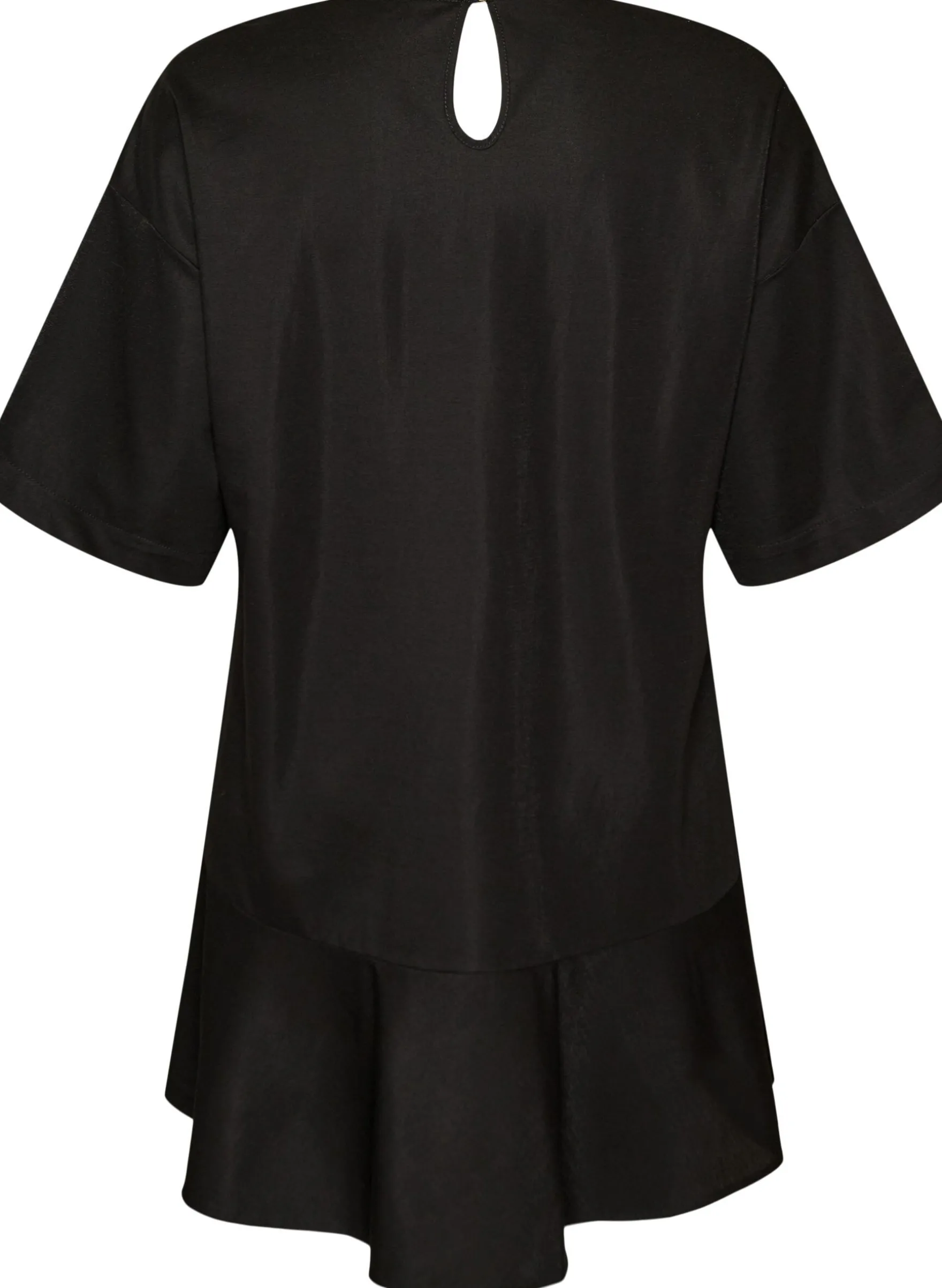 Kurzes Kleid mit lockerer Passform und Rüschensaum