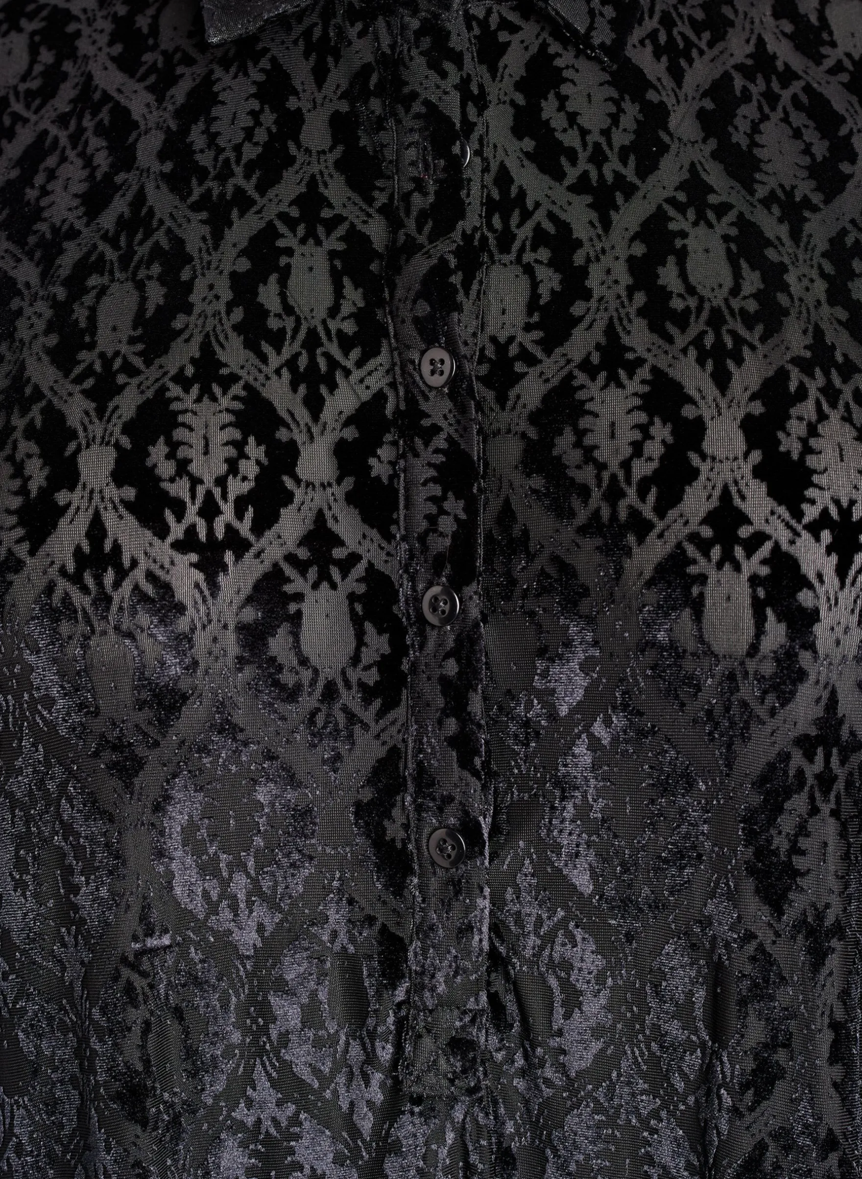 Kurzes Kleid mit Veloursmuster