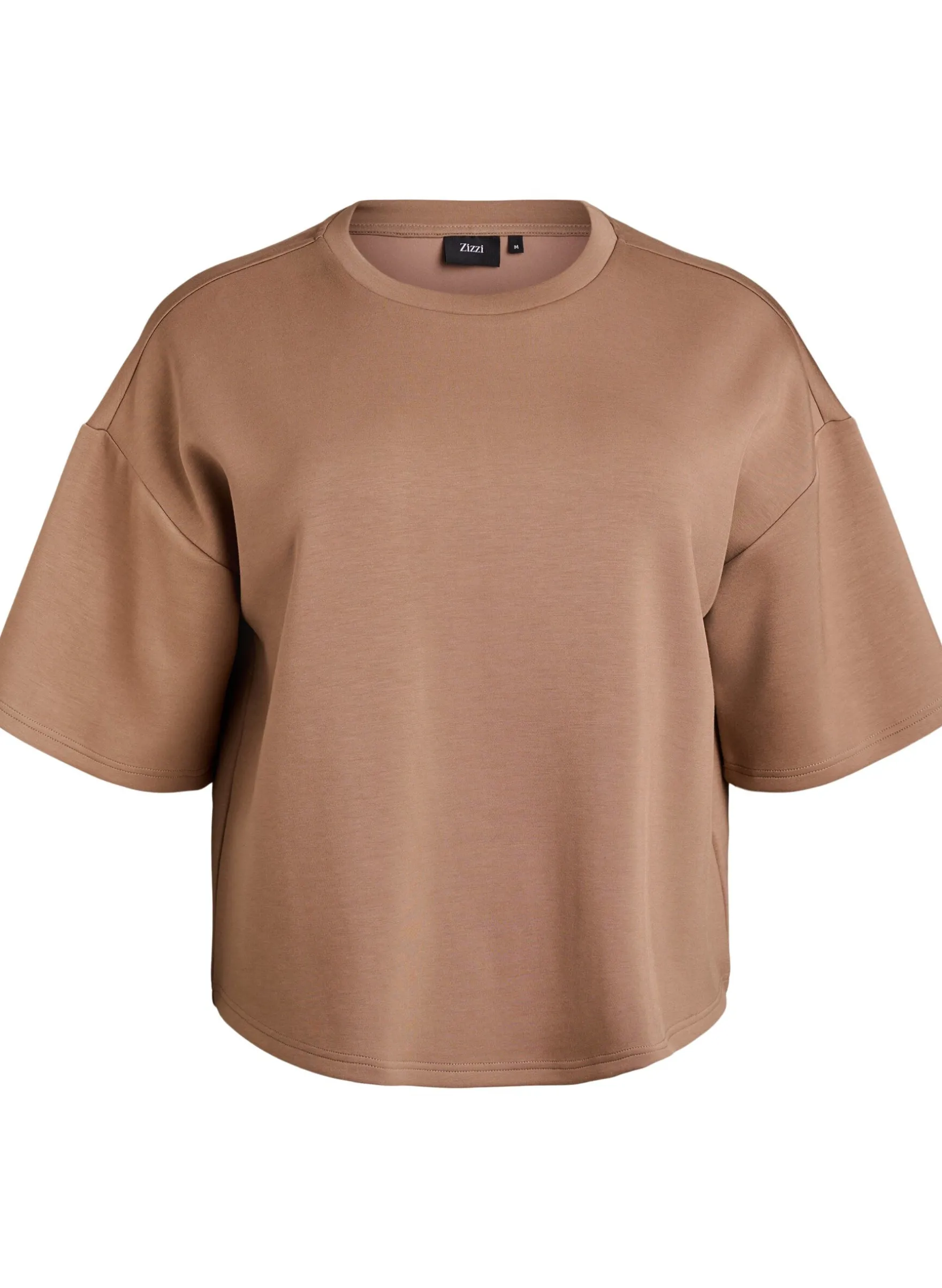 Kurzes Loose-Fit T-Shirt aus Modal-Mix
