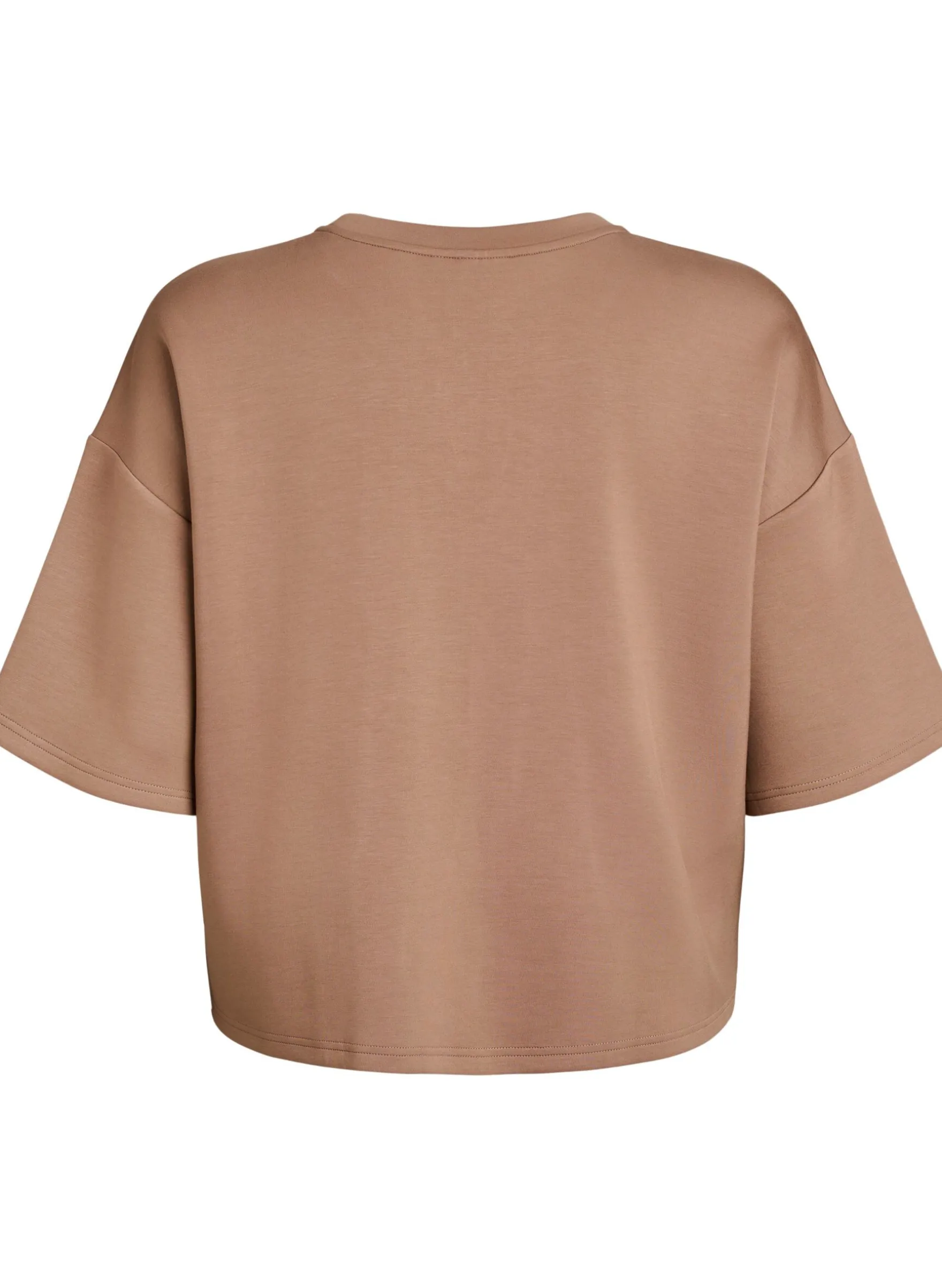 Kurzes Loose-Fit T-Shirt aus Modal-Mix