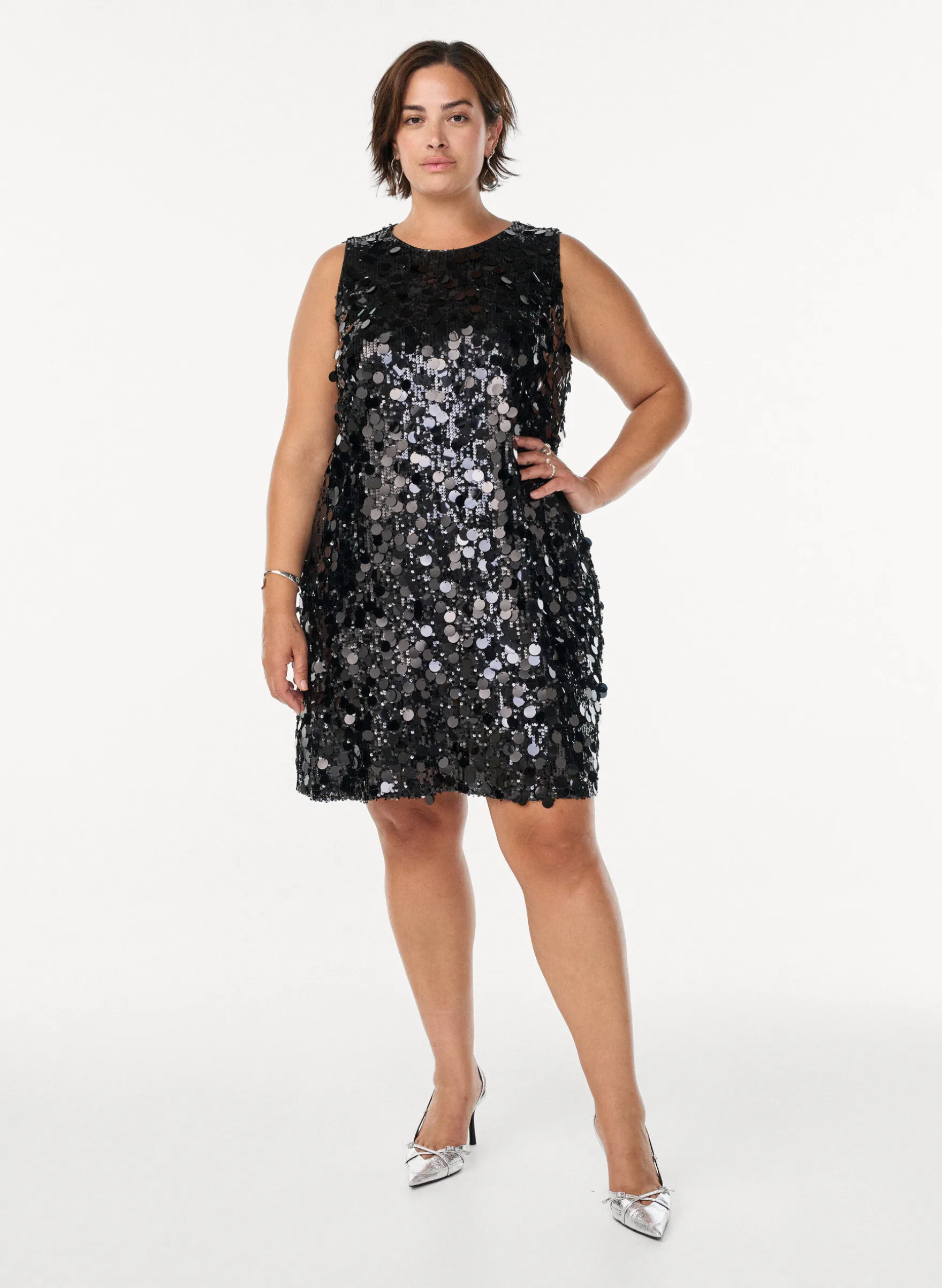Kurzes Paillettenkleid