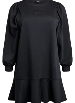 Kurzes Sweatkleid mit Rüschendetail