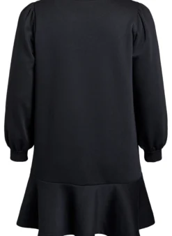 Kurzes Sweatkleid mit Rüschendetail