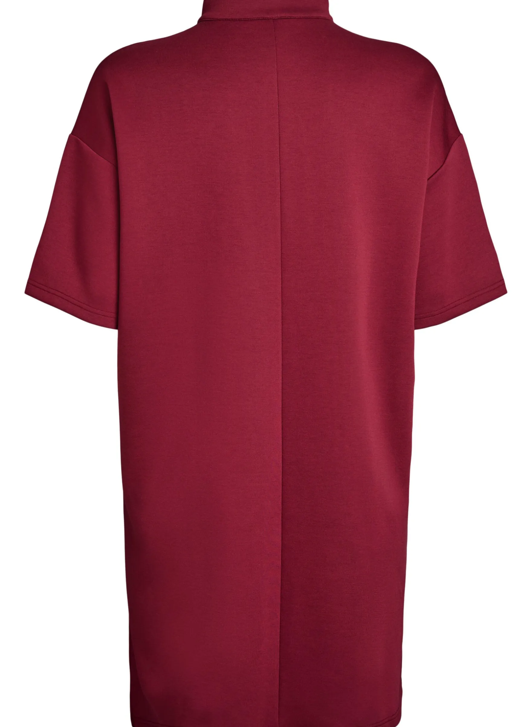 Kurzes Sweatshirtkleid mit hohem Kragen und Reißverschluss