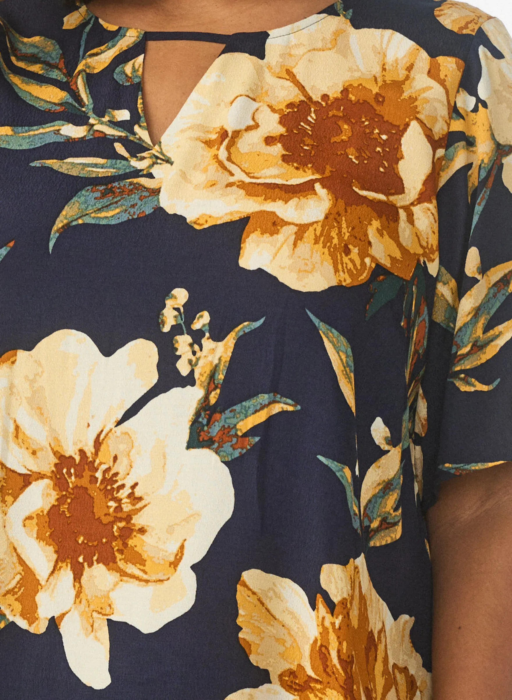 Kurzärmelige Bluse aus Viskose mit Print