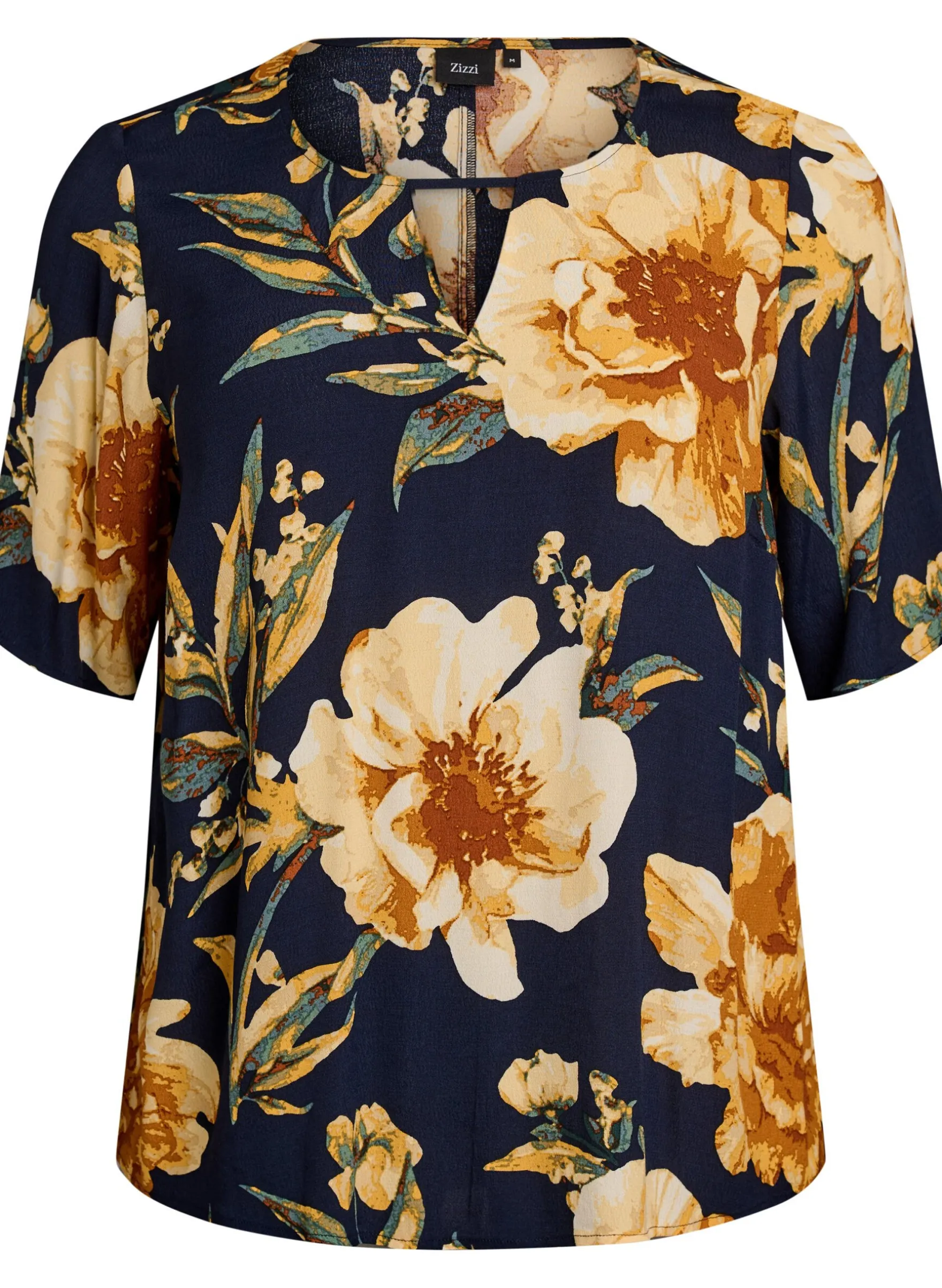 Kurzärmelige Bluse aus Viskose mit Print