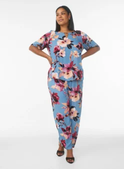 Kurzärmelige Bluse aus Viskose mit Print