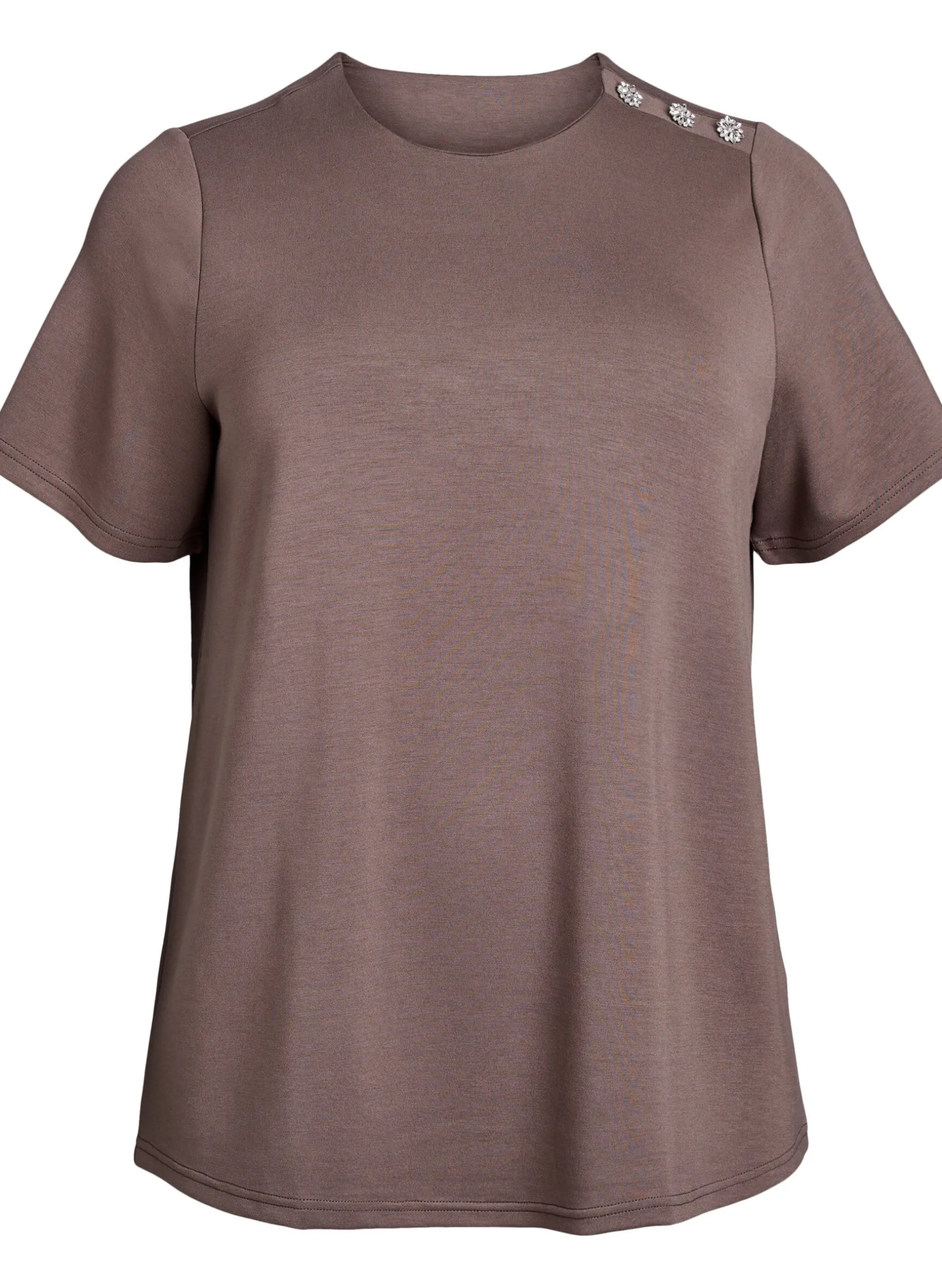 Kurzärmelige Bluse mit Knopfdetail