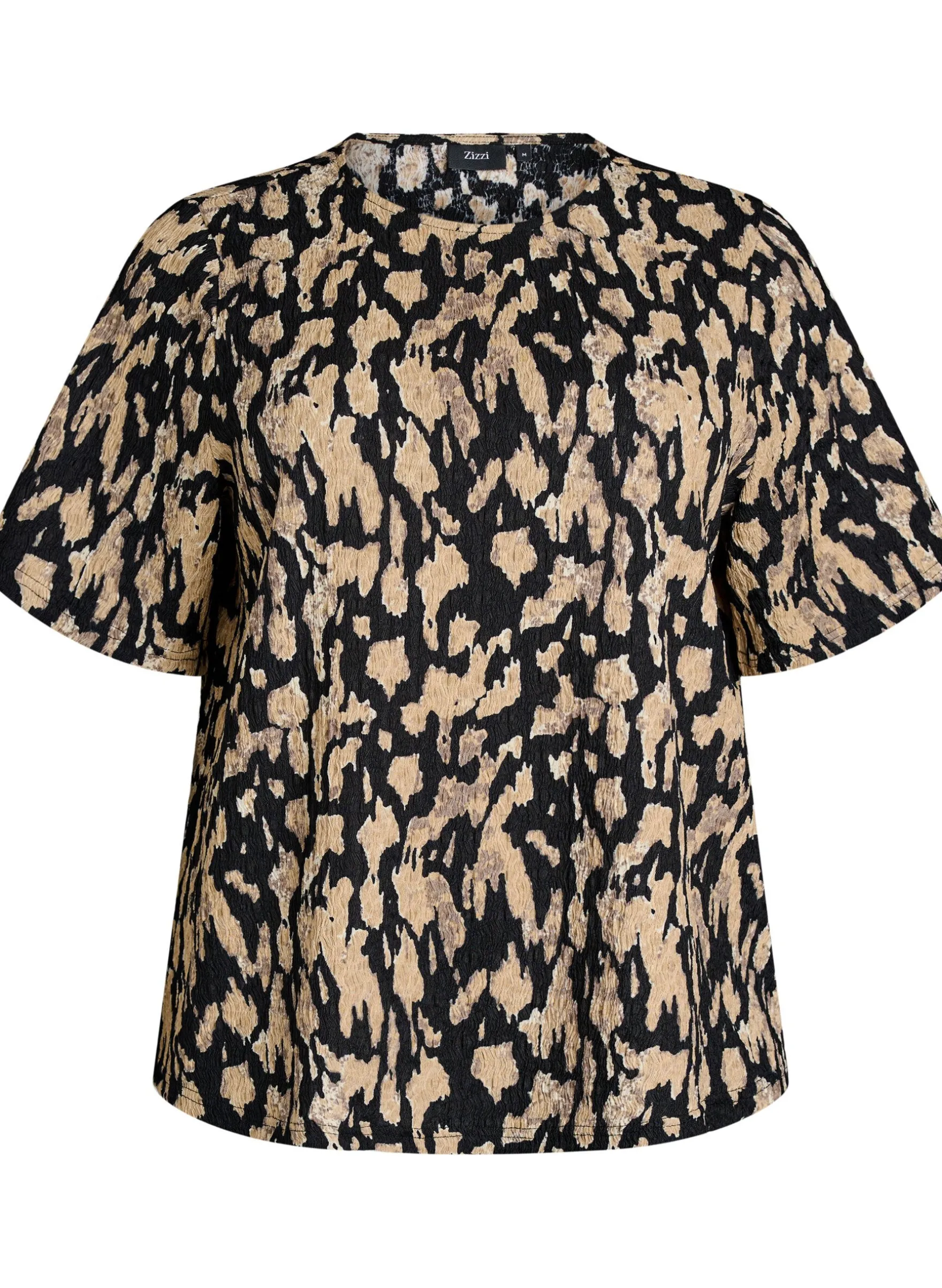 Kurzärmelige Bluse mit Muster