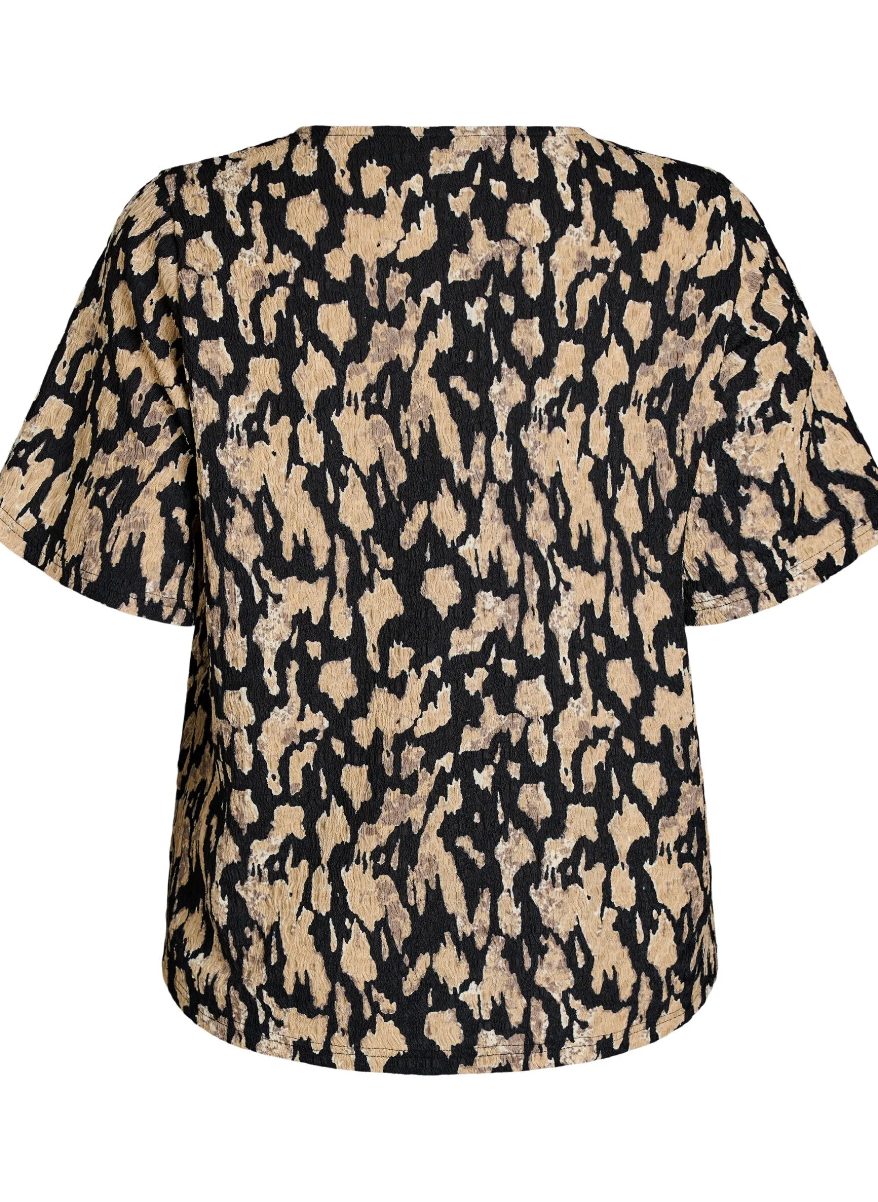 Kurzärmelige Bluse mit Muster