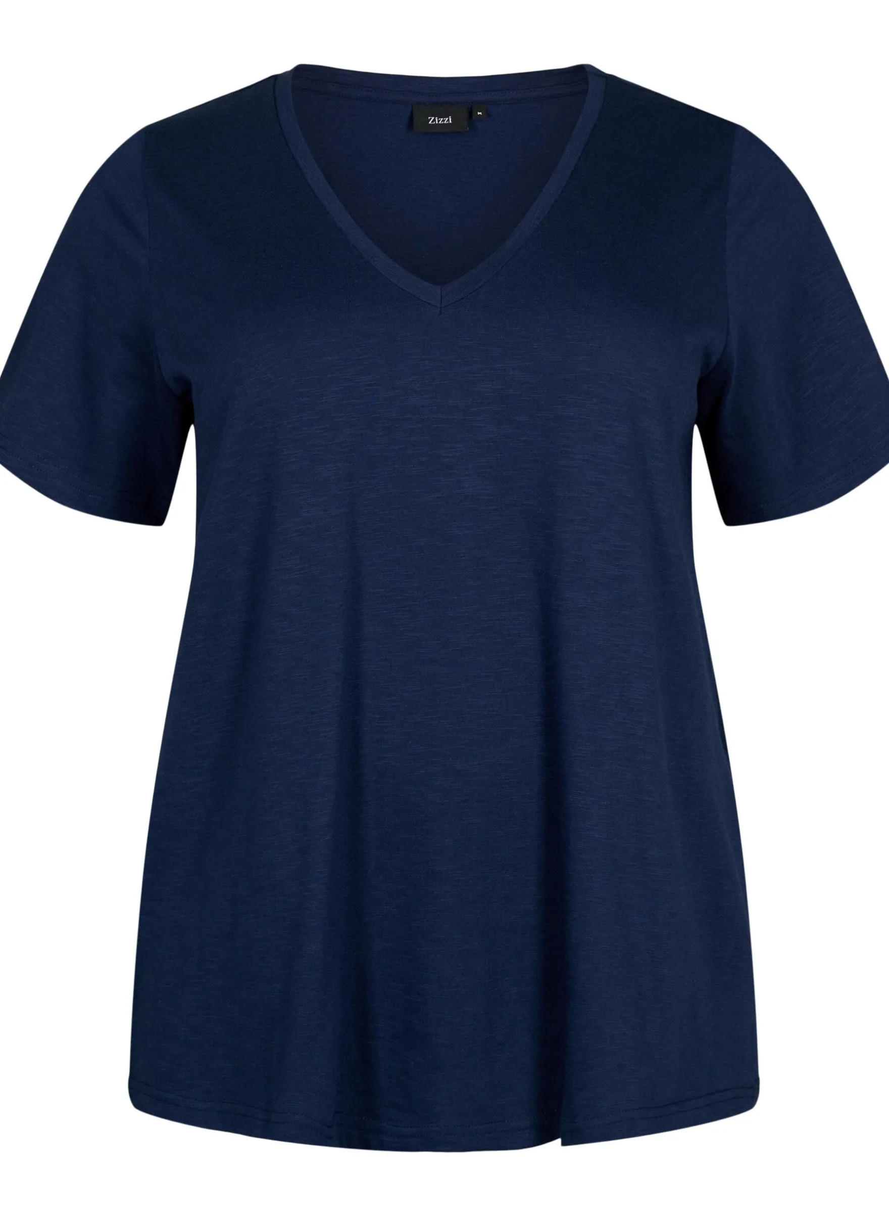 Kurzärmeliges Basic T-Shirt mit V-Ausschnitt