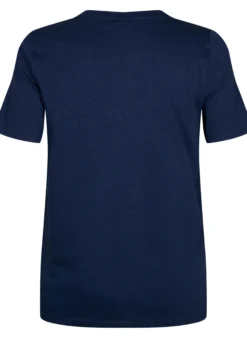 Kurzärmeliges Basic T-Shirt mit V-Ausschnitt