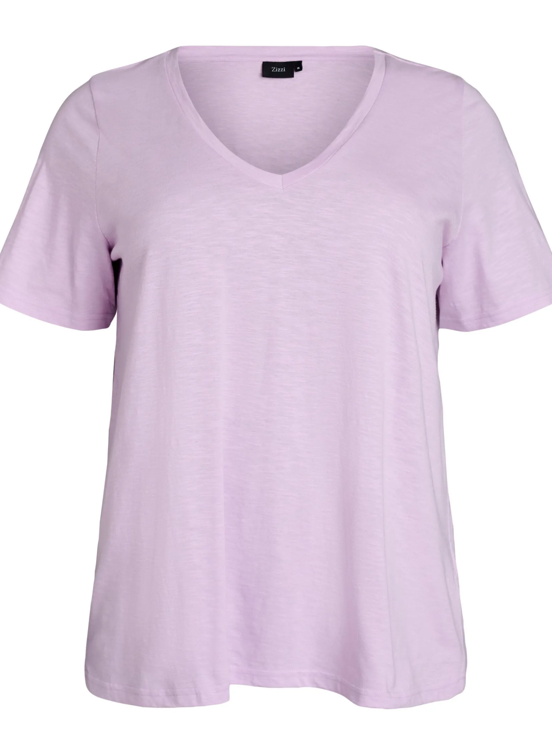 Kurzärmeliges Basic T-Shirt mit V-Ausschnitt