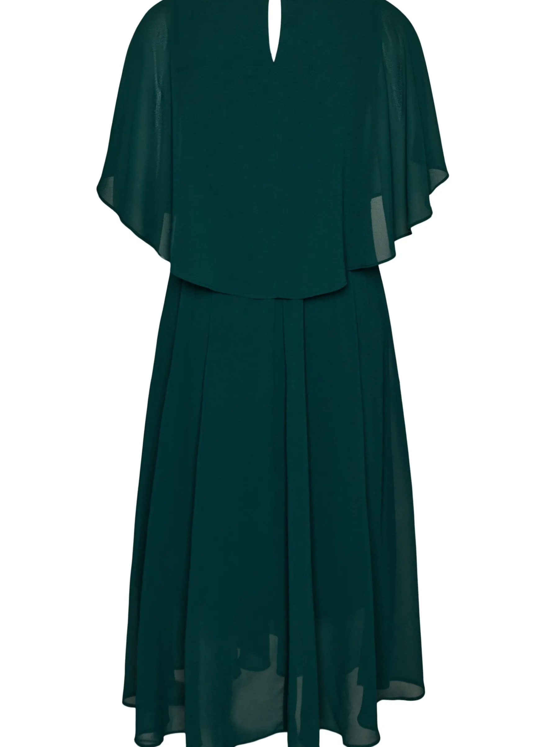Kurzärmeliges Maxikleid in A-Linie