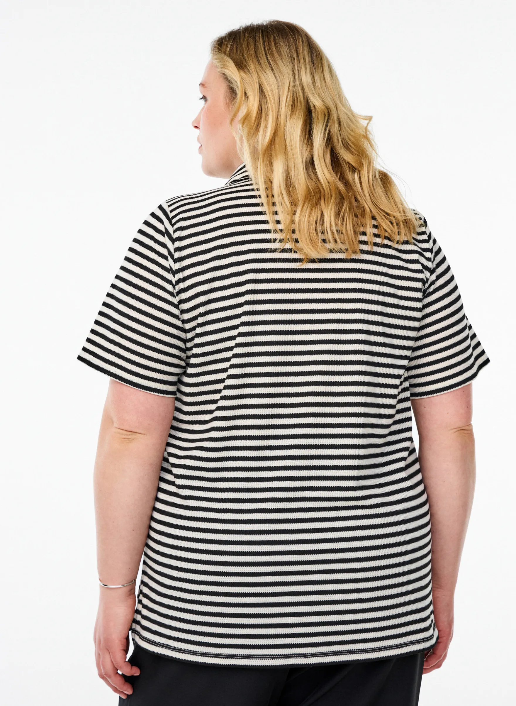 Kurzärmeliges Poloshirt mit Streifen