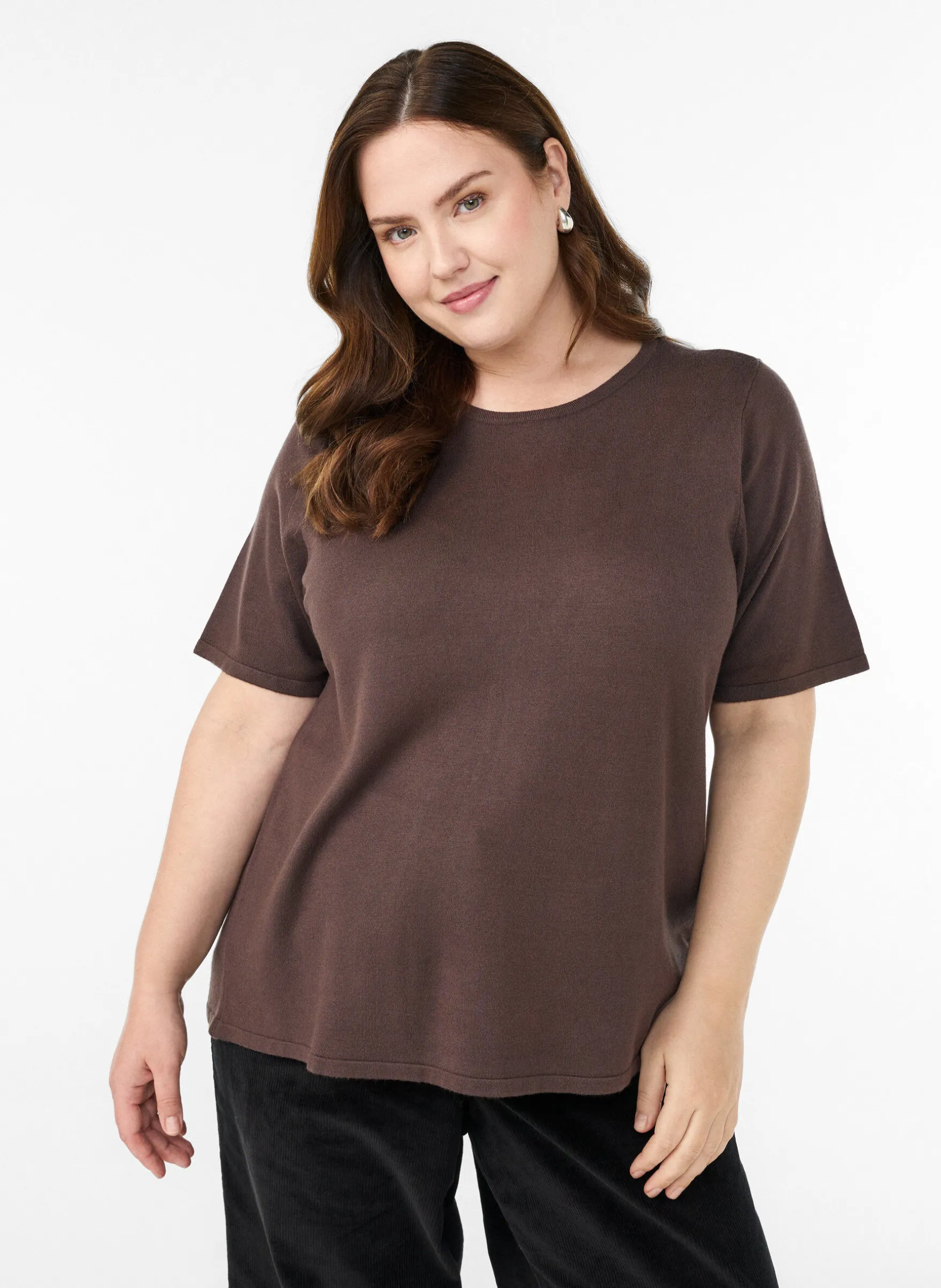 Kurzärmelige Strickbluse aus Viskose