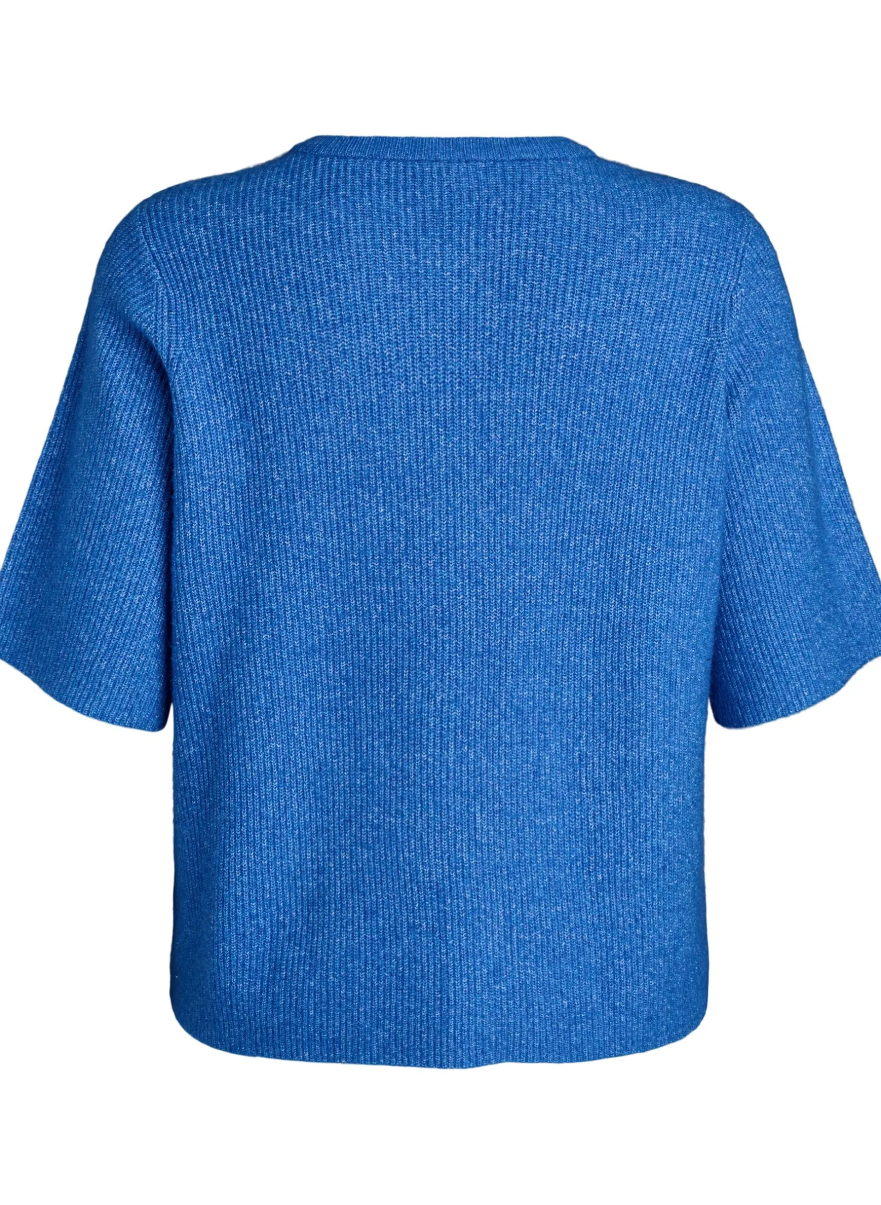 Kurzärmelige Strickjacke mit glänzenden Kugelknöpfen