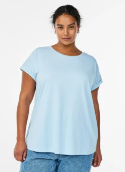 Kurzärmeliges T-Shirt aus Baumwollmischgewebe