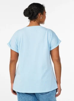 Kurzärmeliges T-Shirt aus Baumwollmischgewebe