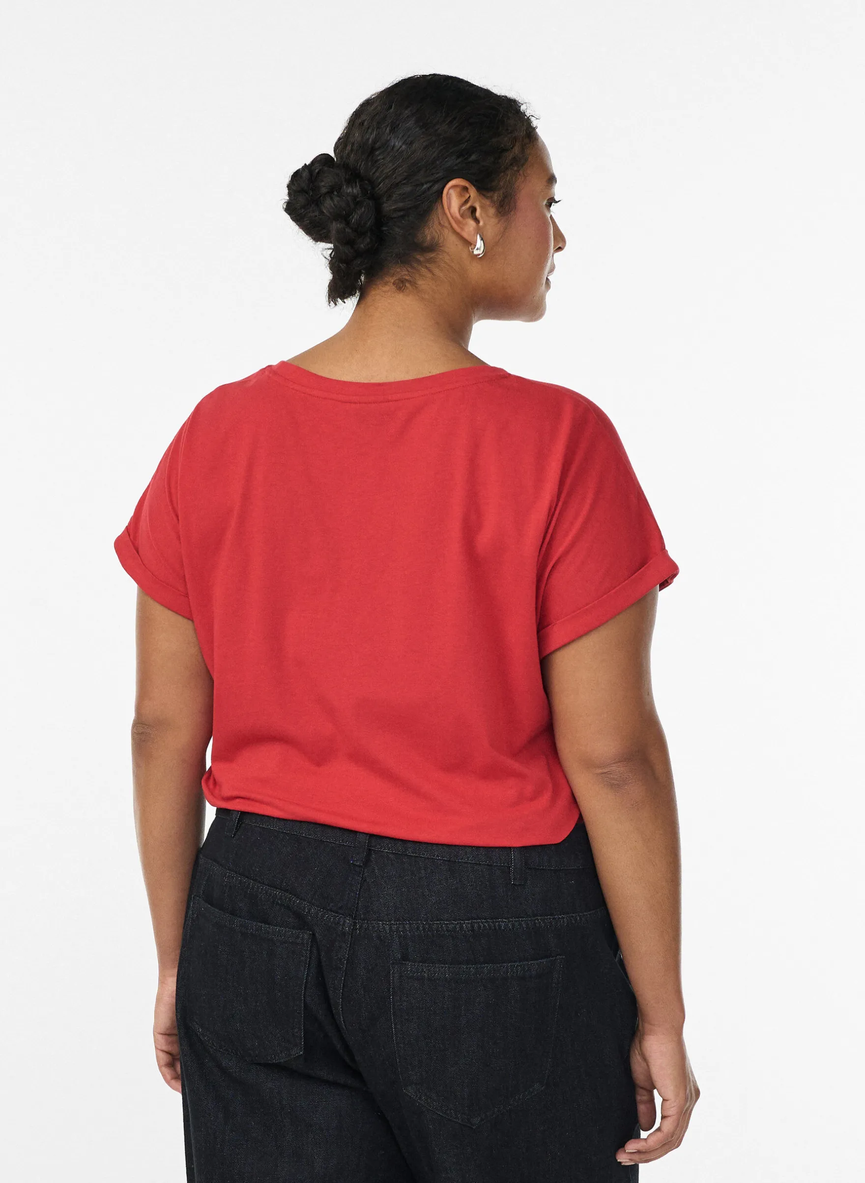 Kurzärmeliges T-Shirt aus Baumwollmischgewebe