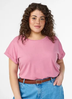 Kurzärmeliges T-Shirt aus Baumwollmischgewebe