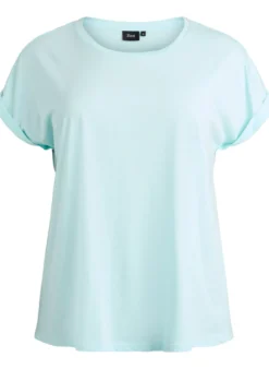 Kurzärmeliges T-Shirt aus Baumwollmischgewebe