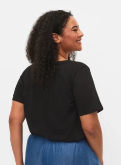 Kurzärmeliges T-Shirt mit V-Ausschnitt